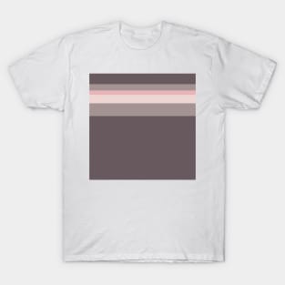 A refined medley of Dirty Purple, Grey, Pale Pink and Soft Pink stripes. T-Shirt